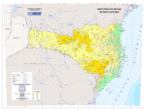 Mapa Fisico Del Estado De Santa Catarina Gifex