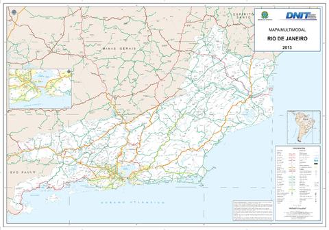 State of Rio de Janeiro road map State of Rio de Janeiro road map