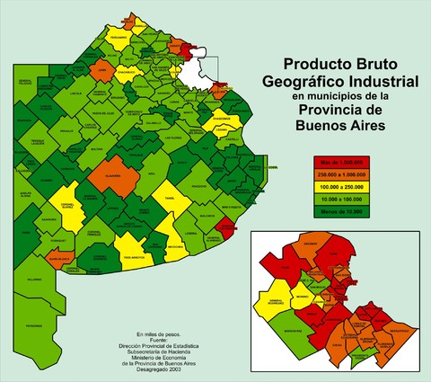 Producto Bruto Geográfico industrial de la provincia de Buenos Aires