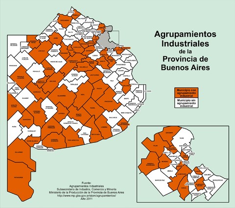 Agrupamientos industriales en la provincia de Buenos Aires
