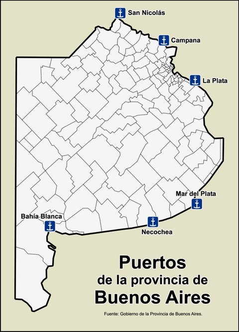 Principales puertos de la provincia de Buenos Aires