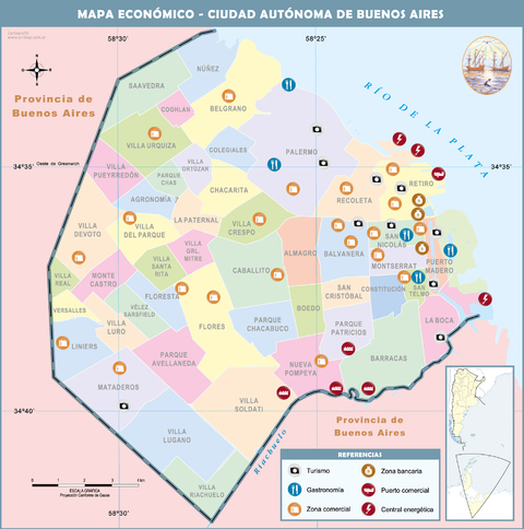 Economic map of the City of Buenos Aires | Gifex