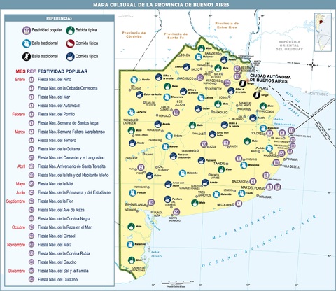 Buenos Aires - Cultural map of the province of Buenos Aires, Argentina ...