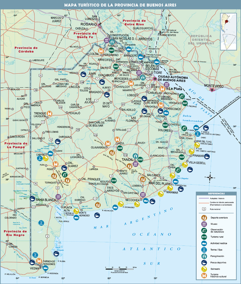 Mapa turístico de la Provincia de Buenos Aires | Gifex