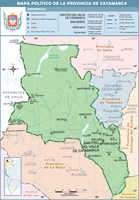 Mapa Político De La Provincia De Catamarca Ex 4293