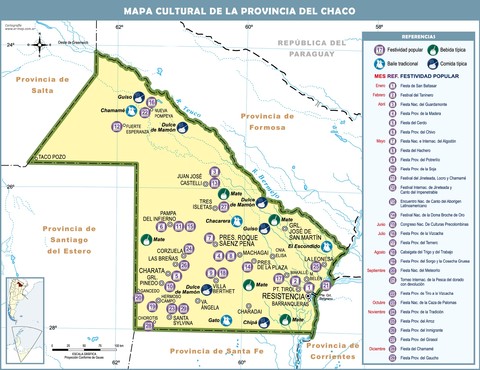 Cultural map of the province of Chaco