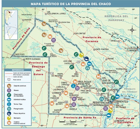 Tourist map of the Province of Chaco
