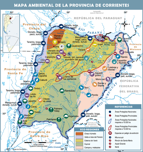 Mapa ambiental de la Provincia de Corrientes
