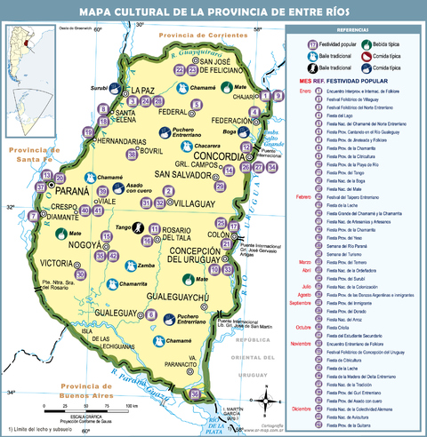 Cultural map of the Province of Entre Ríos | Gifex