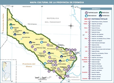 Mapa cultural de la Provincia de Formosa