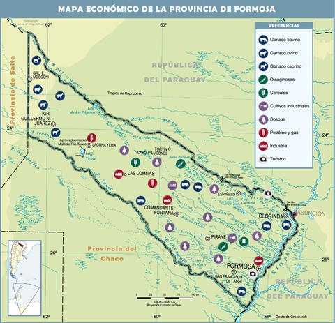 Mapa económico de la Provincia de Formosa