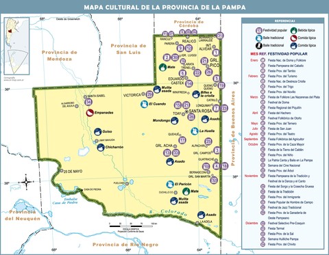 Cultural map of the Province of La Pampa