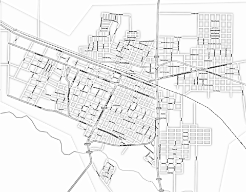 Street map of Arrecifes, Province of Buenos Aires