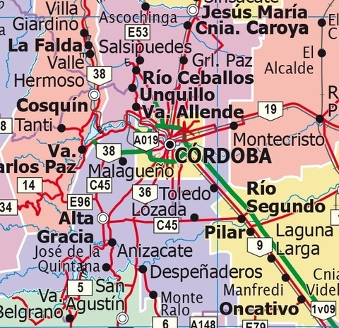 Location of the City of Córdoba, Argentina