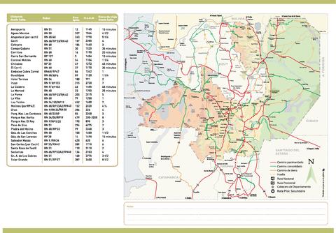 Mapa de carreteras de la Provincia de Salta, Argentina