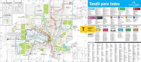 Map of Tandil, Buenos Aires, Argentina