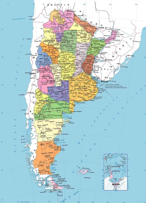 Mapa político de Argentina