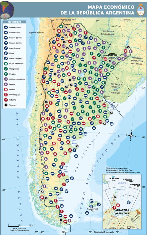 Economic map of Argentina | Gifex