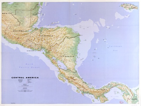 Mapa F Sico De Am Rica Central Gifex   Mapa Fisico De America Central 