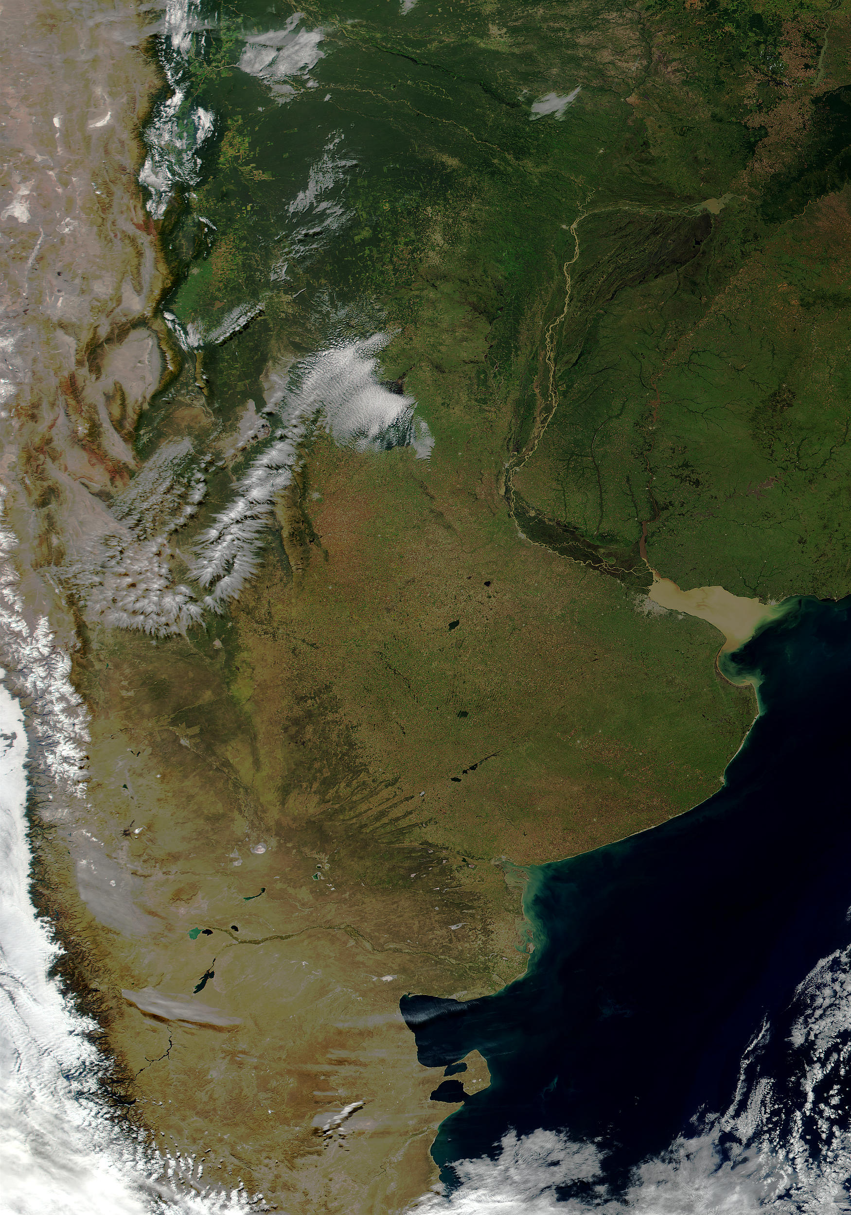 Argentina Shaded Relief Map