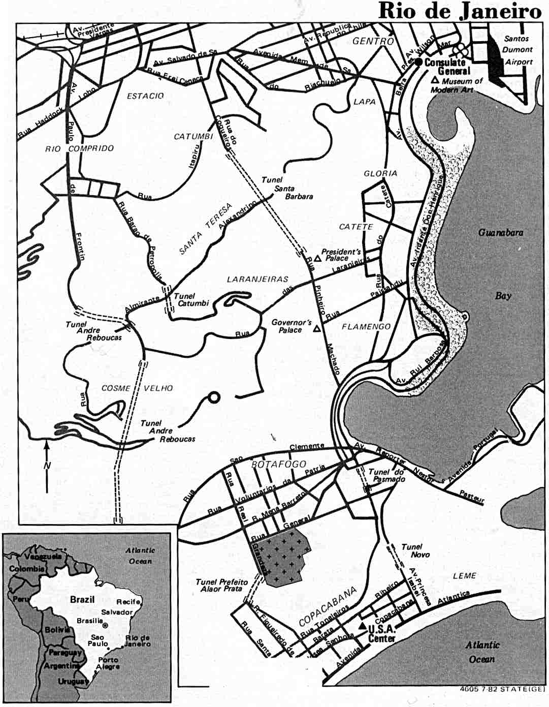 Rio De Janeiro City Map Rio De Janeiro State Brazil