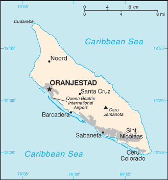 Mapa Pequeña Escala de Aruba