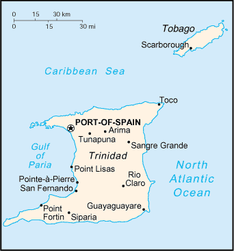 Mapa Pequeña Escala de Trinidad y Tobago