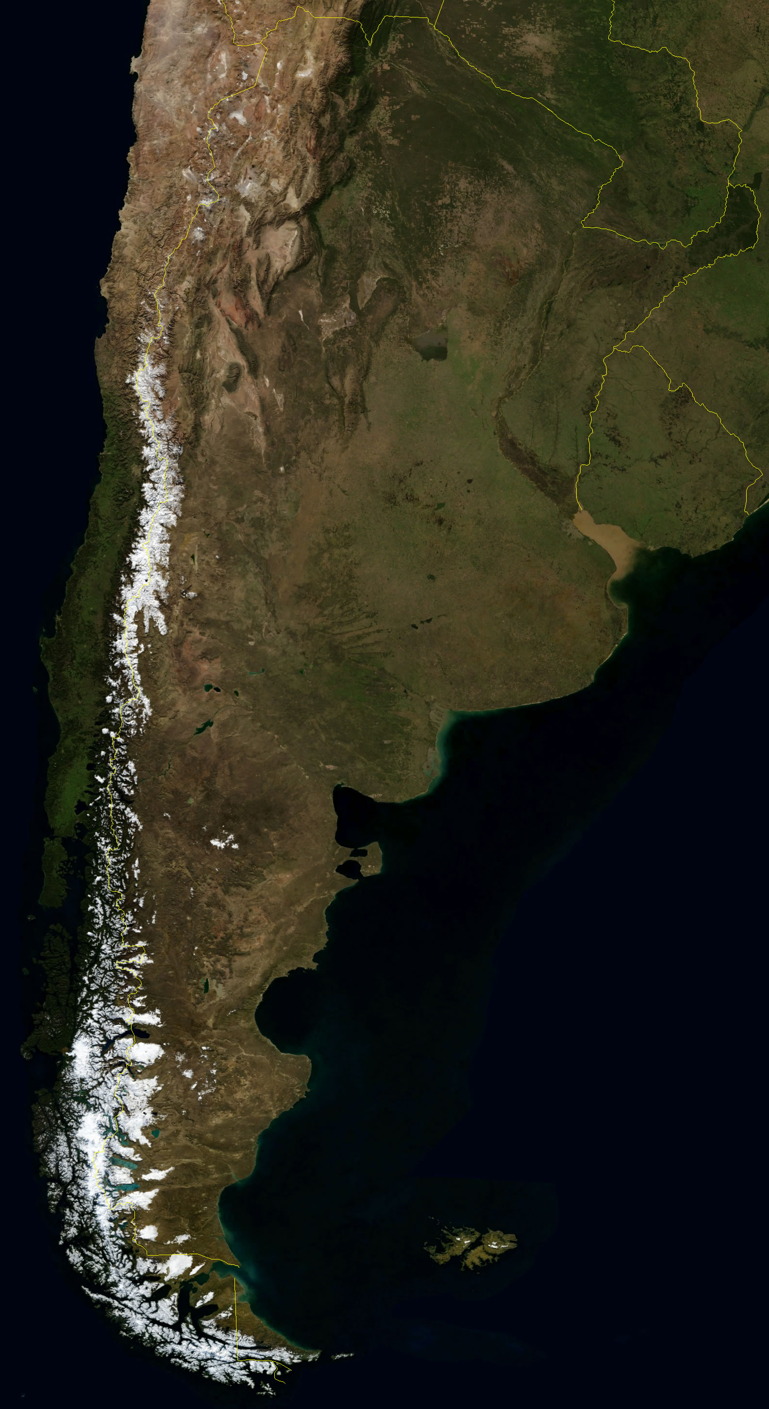 Satellite Photo Image Of Argentina   Satellite Image Photo Argentina 