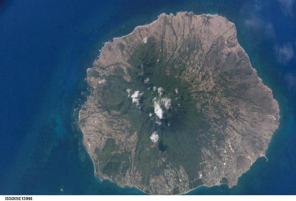 Satellite Image, Photo of Nevis Island