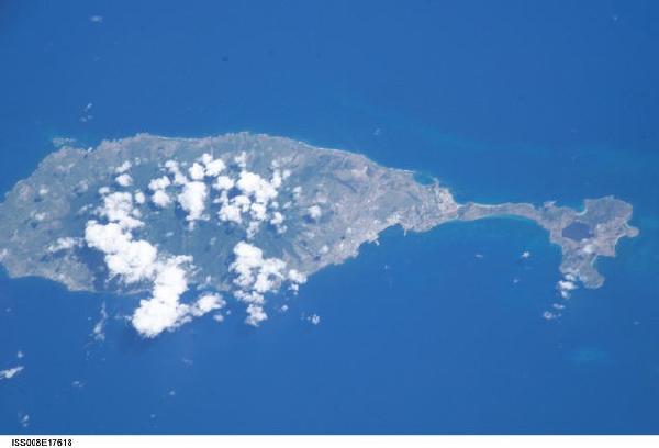 Satellite Image, Photo of Saint Kitts Island