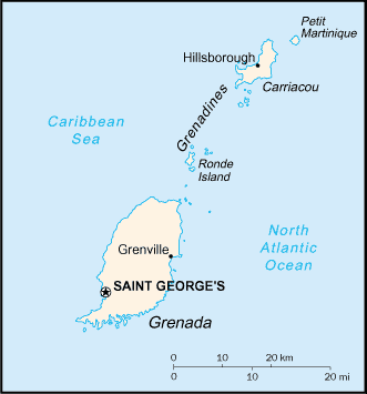 Grenada Small Scale Map