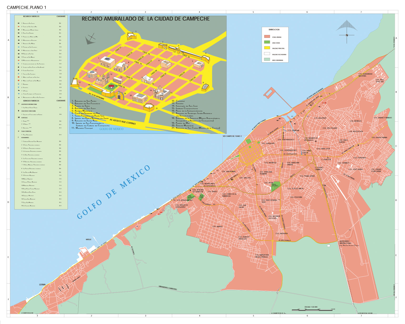 Uayamon Campeche Mexico Map