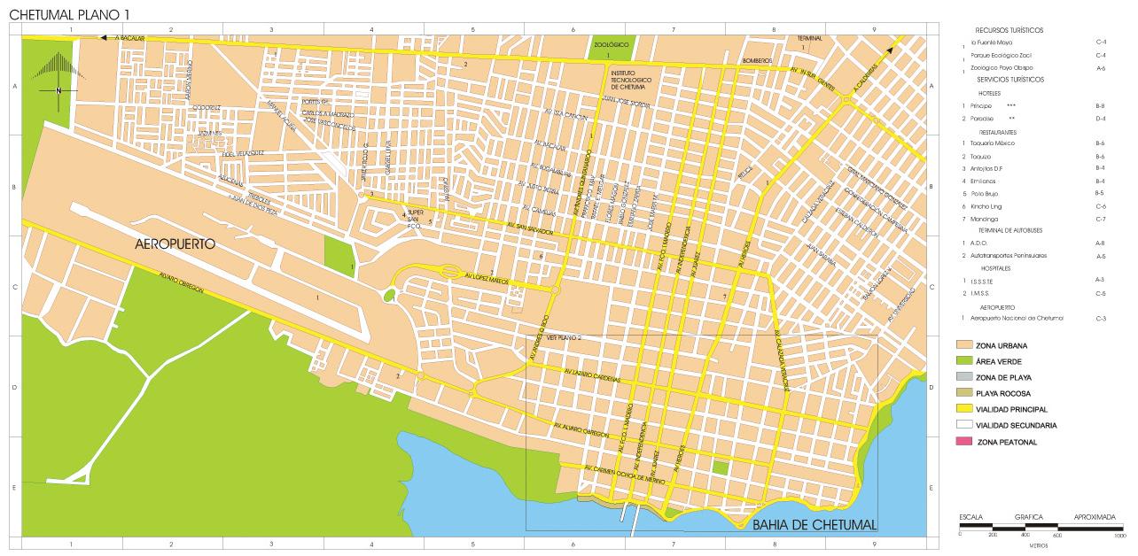 Chetumal Map Quintana Roo Mexico   Chetumal Map Quintana Roo Mexico 2 