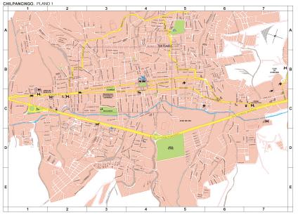 Chilpancingo Map, Guerrero, Mexico