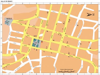 Valle de Bravo Map, Mexico State