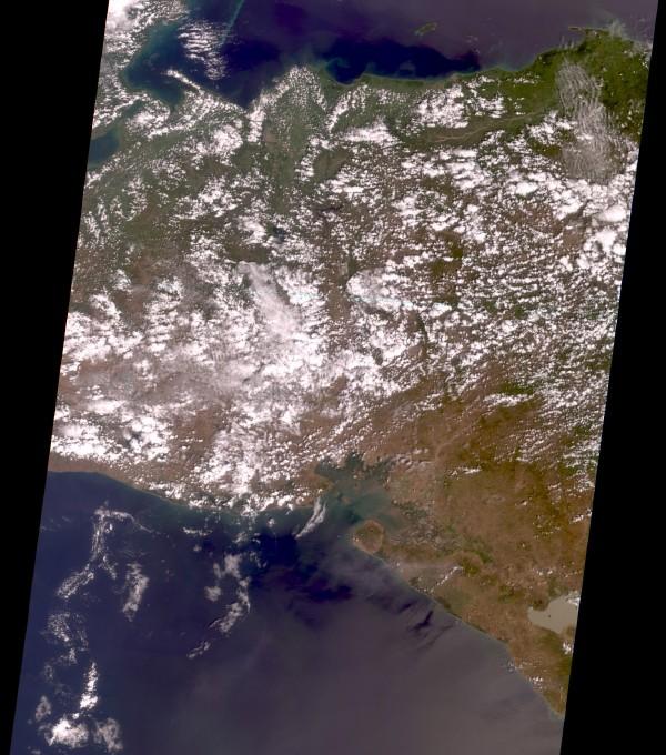 Mapa Satelital, Foto, Imagen Satelite de Nicaragua & Honduras