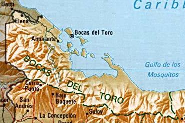 Bocas Del Toro Panama Map