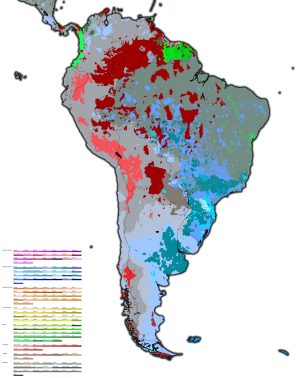 Mapa étnico de América del Sur