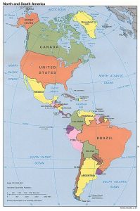 Mapa político de América. Mapa político de América.