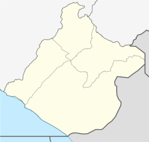 Mapa en blanco del departamento de Tacna