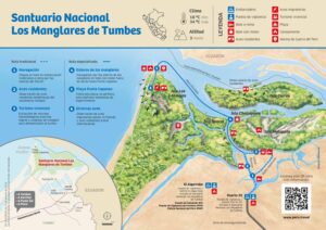 Plano del Santuario Nacional Los Manglares de Tumbes