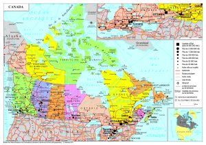 Mapa político de Canadá. Mapa político de Canadá.