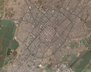 Imagen satelital de Trujillo, Perú.