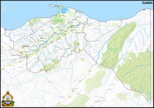 Mapa del departamento de Colón