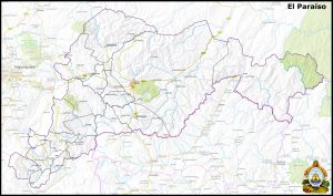Mapa del departamento de El Paraíso