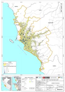 Mapa de densidad poblacional de Lima Metropolitana 2020.