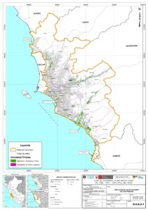 Mapa de las actividades del sector primario de Lima.