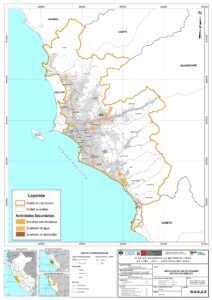 Mapa de las actividades del sector secundario de Lima.