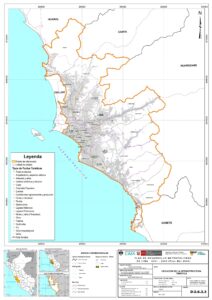 Mapa de la infraestructura turística de Lima.