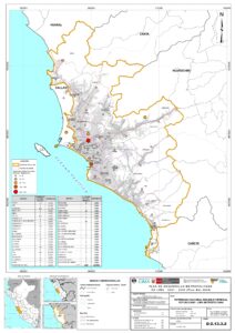 Mapa del patrimonio cultural virreinal y republicano de Lima.